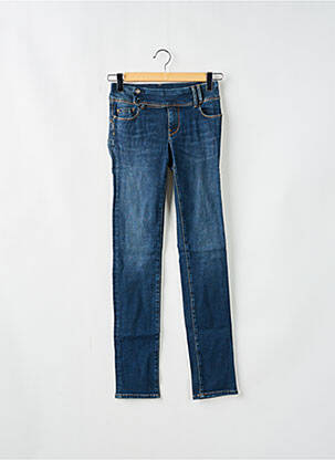 Jeans coupe slim tissage brut taille normale bleu TEDDY SMITH femme