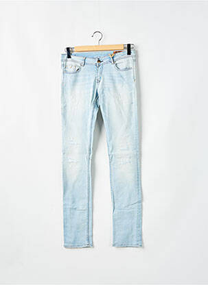 Jeans coupe slim effet usé délavé taille basse bleu KAPORAL femme