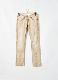 Jeans coupe droite stretch taille basse beige KAPORAL femme