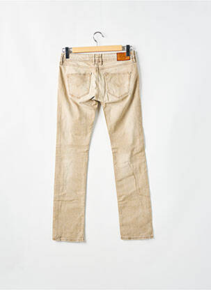 Jeans coupe droite stretch taille basse beige KAPORAL femme