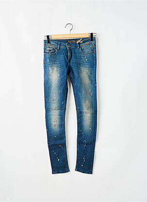 Jeans coupe slim effet usé délavé bleu KAPORAL femme