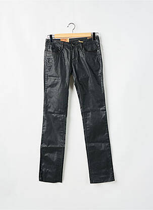 Jeans coupe droite stretch taille basse noir KAPORAL femme