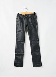 Jeans coupe droite stretch taille basse noir KAPORAL femme