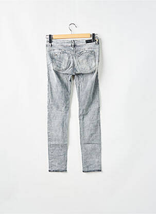 Jeans coupe slim effet usé délavé taille basse gris KAPORAL femme