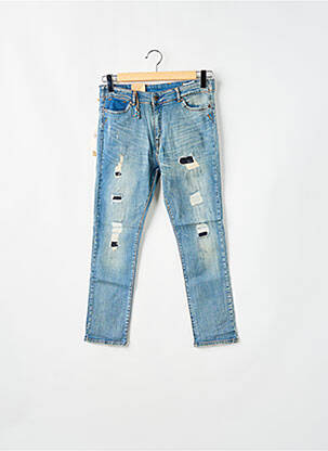 Jeans coupe slim effet usé délavé taille normale bleu KAPORAL femme