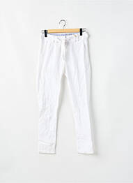Pantalon chino tissage popeline taille haute blanc KAPORAL femme