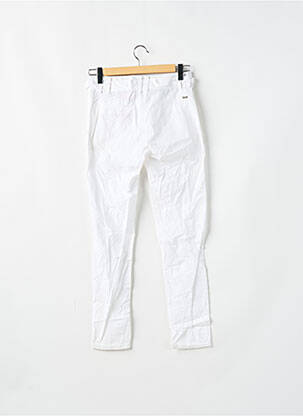 Pantalon chino tissage popeline taille haute blanc KAPORAL femme