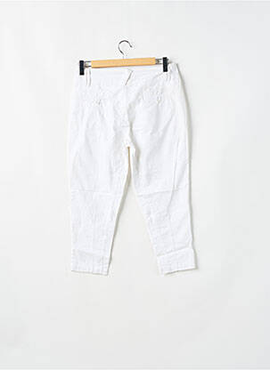 Pantalon 7/8 taille à pinces taille normale blanc KAPORAL femme