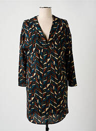 Robe courte manches longues manches longues noir LA FEE MARABOUTEE femme