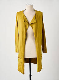 Gilet manches longues manches longues jaune LA FEE MARABOUTEE femme