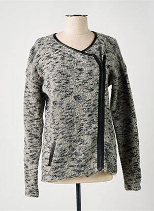 Gilet manches longues manches longues gris MARIE-SIXTINE femme
