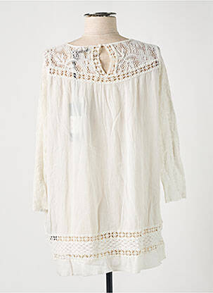 Tunique manches longues tissage crêpe blanc FREEMAN T.PORTER femme