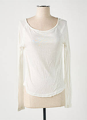 Top coupe fluide manches longues blanc RED + femme