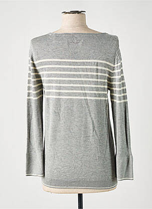 Pull tissage chiné manches longues gris BREIZH ANGEL femme