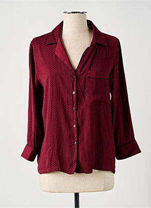 Chemisier poches poitrine manches 3/4 rouge SWEED PARIS femme