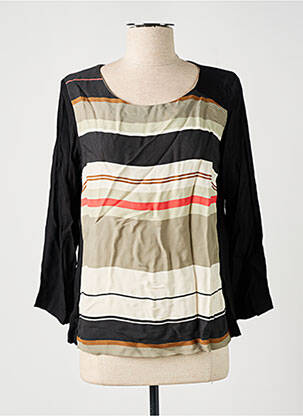 Blouse col rond manches 3/4 noir NICE THINGS femme