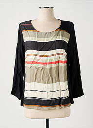 Blouse col rond manches 3/4 noir NICE THINGS femme