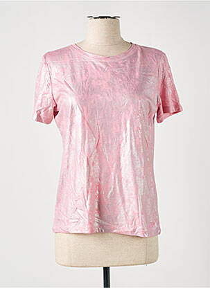 Top coupe fluide manches courtes rose PEPE JEANS femme