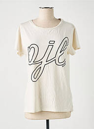 T-shirt coupe droite manches courtes beige PEPE JEANS femme