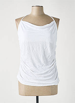 Top coupe cintrée fines bretelles blanc ESPRIT femme