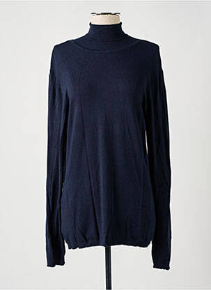 Pull col roulé bleu ICHI pour femme