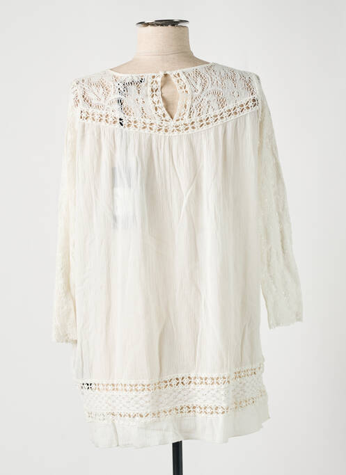 Tunique manches longues tissage crêpe blanc FREEMAN T.PORTER femme