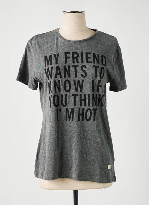 T-shirt coupe droite manches courtes gris DN.SIXTY SEVEN femme