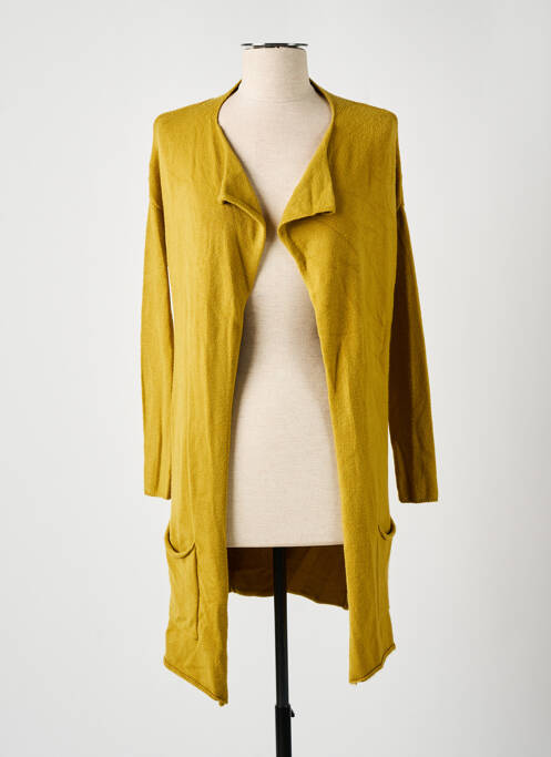 Gilet manches longues jaune LA FEE MARABOUTEE pour femme