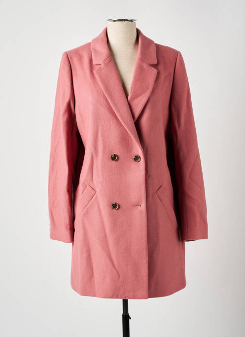 Manteau long rose MINIMUM pour femme