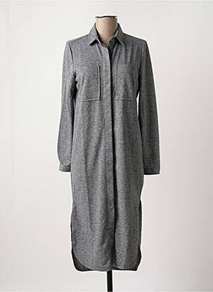 Robe mi-longue manches longues manches longues gris MINIMUM femme