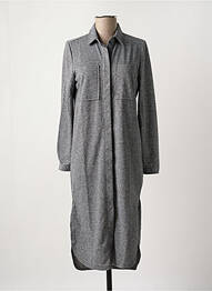 Robe mi-longue manches longues manches longues gris MINIMUM femme