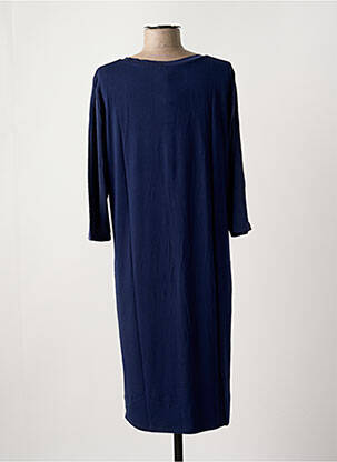 Robe mi-longue coupe fluide manches 3/4 bleu MINIMUM femme