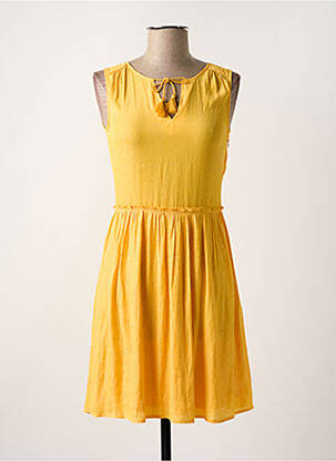 Robe courte sans manche sans manche jaune LE TEMPS DES CERISES femme