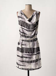 Robe mi-longue imprimé fantaisie sans manche gris SALSA femme