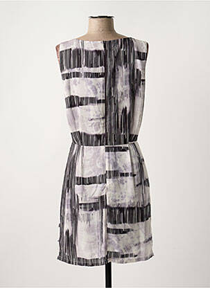 Robe mi-longue imprimé fantaisie sans manche gris SALSA femme