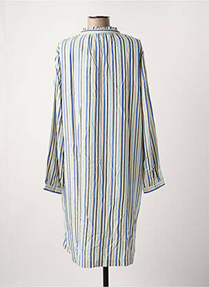 Robe mi-longue coupe fluide manches longues blanc MKT STUDIO femme