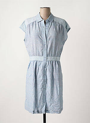 Robe mi-longue imprimé fantaisie manches courtes bleu DEUX TWO femme