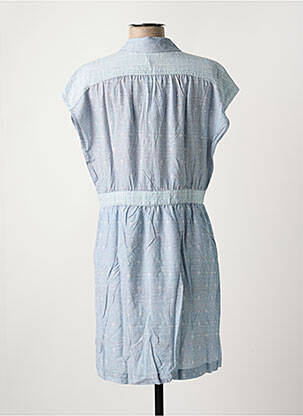 Robe mi-longue imprimé fantaisie manches courtes bleu DEUX TWO femme