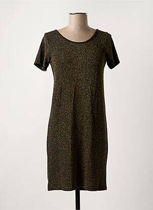 Robe mi-longue manches courtes manches courtes vert SCHOOL RAG femme