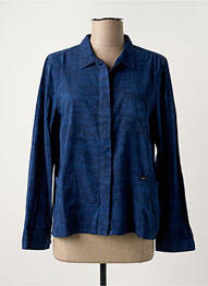 Chemisier coupe droite manches longues bleu LEE femme