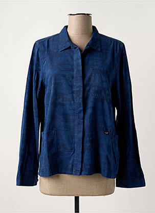 Chemisier coupe droite manches longues bleu LEE femme