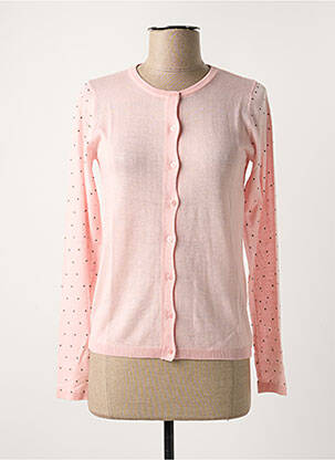 Gilet manches longues resserrée sur le bas rose SCHOOL RAG femme