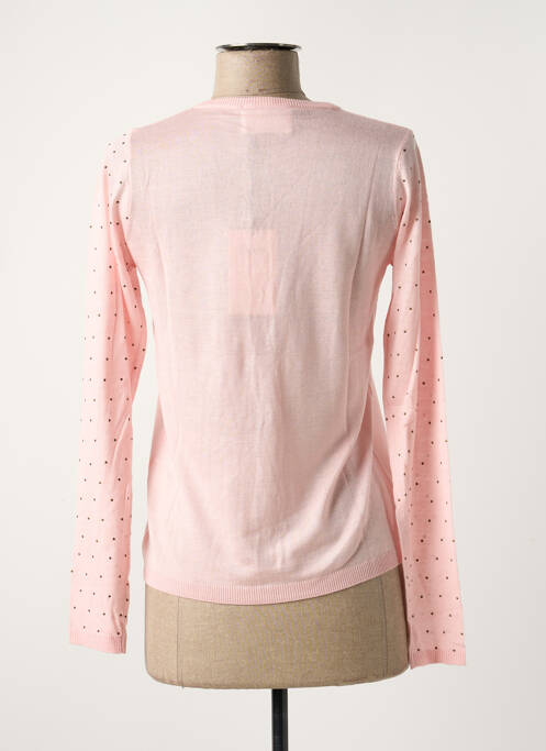 Gilet manches longues rose SCHOOL RAG pour femme