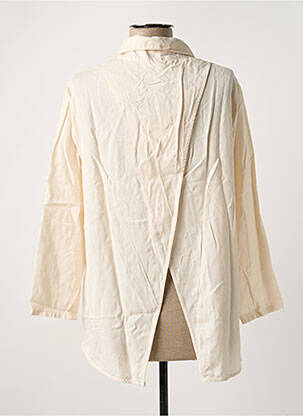 Chemisier tissage popeline manches 3/4 beige PLEASE femme
