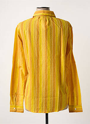 Chemisier tissage crêpe manches longues jaune MKT STUDIO femme