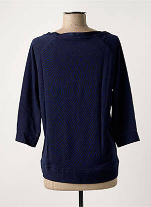 Sweat-shirt maille semi-opaque manches 3/4 bleu BREIZH ANGEL femme