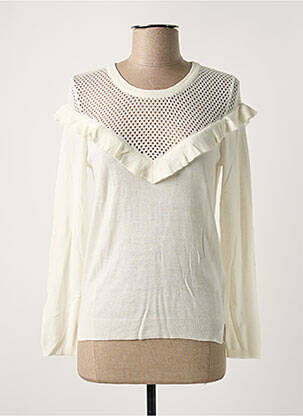 Pull stretch manches longues beige TEDDY SMITH femme