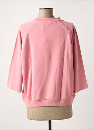 Pull resserrée sur le bas manches 3/4 rose WRANGLER femme
