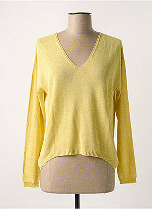 Pull jaune LA FEE MARABOUTEE pour femme