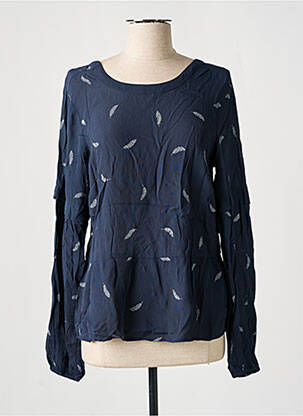Blouse imprimé fantaisie manches longues bleu VILA femme